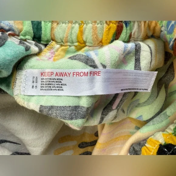 Marcos Navarro for Anthropologie Flannel Sleep Pants Animal Print Colorful, M - Picture 10 of 14